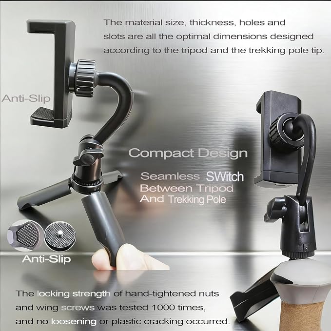 Phone Stand Tripod with Wireless Remote - Lightweight Adjustable Phone Holder for iPhone Samsung, Desk Bed Tabletop Mini Tripod(Mini) - Image 3