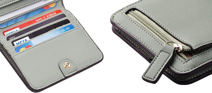 Toughergun Women’s Small Slim Leather Wallet with RFID Protection, Compact Bifold Mini Purse with Clear ID Window - Image 7