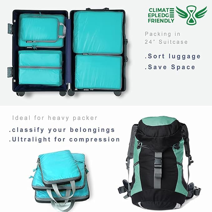 BAGAIL 6 Set Ultralight Compression Packing Cubes Packing Organizer for Travel Accessories Luggage Suitcase Backpack - Image 6