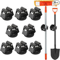MUTUACTOR Magnetic Broom Holders,8PCS Anti-Slip Magnetic Mount Storage Broom Holder with Rubber Grippers, 12lbs Heavy Duty Magnetic Tool Holder for Work Garage Laundry Kitchen RV Van Accessories by MUTUACTOR