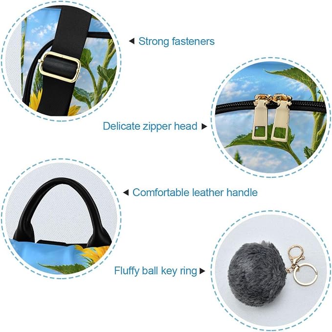 ALAZA Summer Sunflower Flowers Floral Backpack Purse for Women Anti Theft Fashion Back Pack Shoulder Bag - Image 6