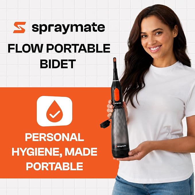 Portable Bidet for Travel & Camping – Electric Gentle Pressure Rechargeable Bidet for Women & Men | 360ML Bottle | 460ML/Min Flow | USB-C | 450mAh Battery | USA Brand – Spray Mate Flow - Image 8