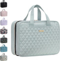 Everfun Travel Toiletry Bag with Hanging Hook and Leakproof Wet/Dry Compartments, Large Capacity Makeup Cosmetic Organizer for Women, 12x9x4.5 Inch, Mint Green by EVERFUN