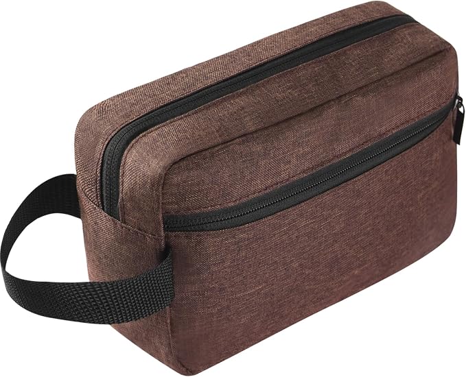 Icramsy Travel Toiletry bag Toiletry bag for women men Hanging Cosmetic bag Travel accessories for Women Men (Brown) by Icramsy