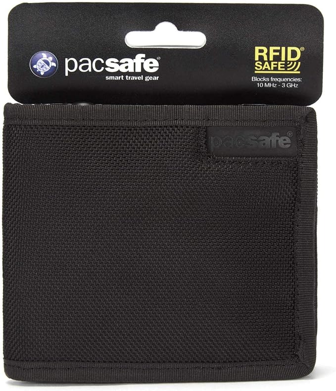 Pacsafe Rfidsafe Z100 Rfid Blocking Bi-fold Black Travel Wallet, Black - Image 5