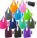 BeeGreen 12 Pack Bulk Reusable Grocery Bags Multicolor Durable Machine Washable Grocery Bags for Shopping X-Large 50LBS Heavy Duty Folding Reusable Bags Totes with Zipper Storage Bag by BeeGreen