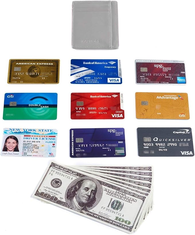 KALMORE Genuine Leather Front Pocket Slim Wallet Credit Card Holder with ID Window - Image 6
