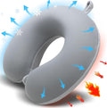 Travel Pillow, Memory Foam Neck Pillow for Traveling Winter Summer, U Shape Neck Pillow Airplane Portable Flight Pillow Adult Travel Neck Pillow for Plane Train Car Home Office - Grey by Unknown