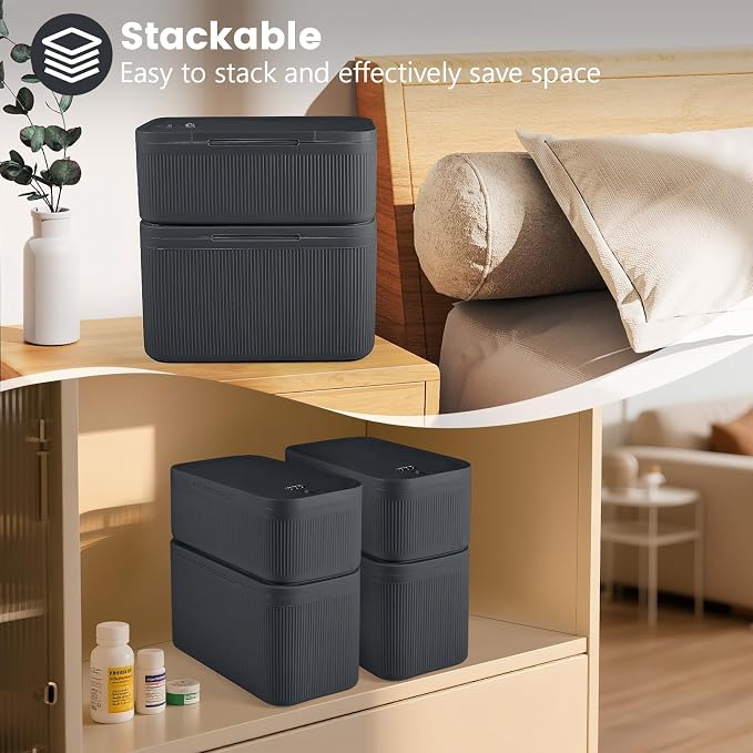 Upgraded Taller Size Medicine Lock Box,Lockable Storage Box with Combination Code for Medication Safe,Lock Box for Pills/Snack/Ipad Mini,Locked Container for Home/Office 9.4X5.5X5.7inch Medium - Image 7