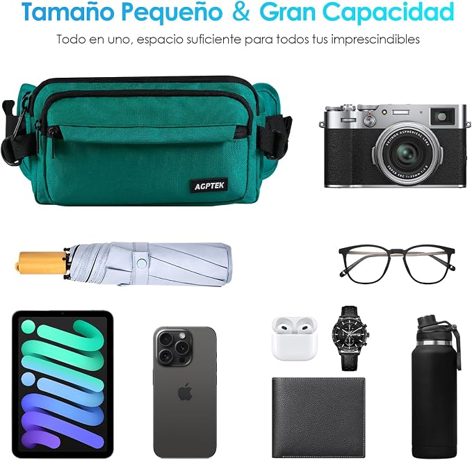 AGPTEK Fanny Pack for Women Men, RFID Large Capacity Waist Wallet Bag, Adjustable & Waterproof Bum Belt Pouch for Travel, Running, Shopping, Hiking, Dog Walking, Cycling, Climbing - Image 4