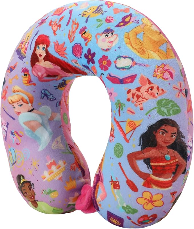 Disney Princess 3-Piece Neck Pillow Travel Set With Eye Mask & Luggage Tag - Image 5