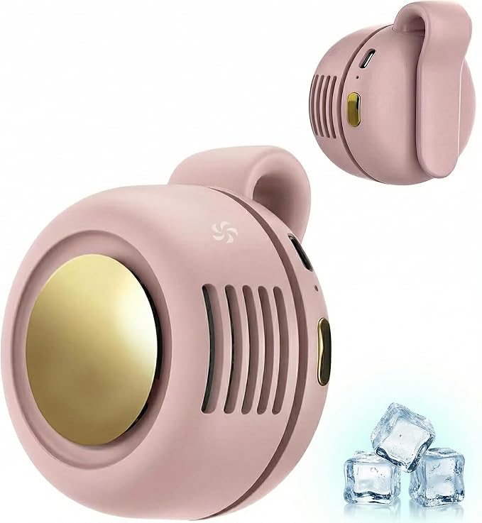 Portable Silent Mini Bladeless Fan Clip On, Small Fan Clip on for Shirt & Waist, Adjustable 3-Speed Suspended Whirlwind Fans, For Outdoor & Travel & Office, Travel Accessories, Gift by WestDeer