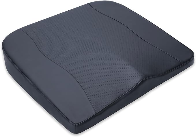 kingphenix Memory Foam Car Seat Cushion for Driving Comfort and Office Use | Coccyx and Lower Back Pressure Relief, Non-Slip Seat Cushion for Car, Truck, SUV, Long Drives and Office Chair, Classic Black by kingphenix
