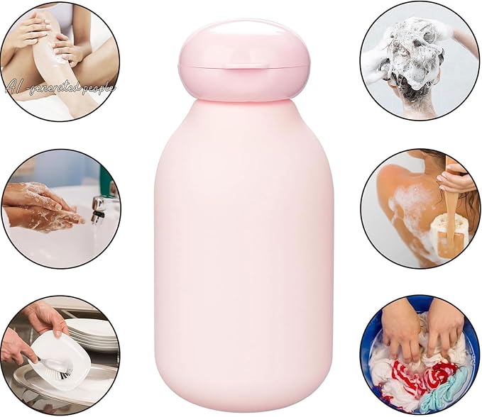Squeeze Bottle with Flip Cap 3.4 oz Travel Bottles for Toiletries | 2 Pack 100ml TSA Approved, Leak Proof, Shampoo and Conditioner Bottles, Refillable Plastic Travel Size Bottles, Pink - Image 7