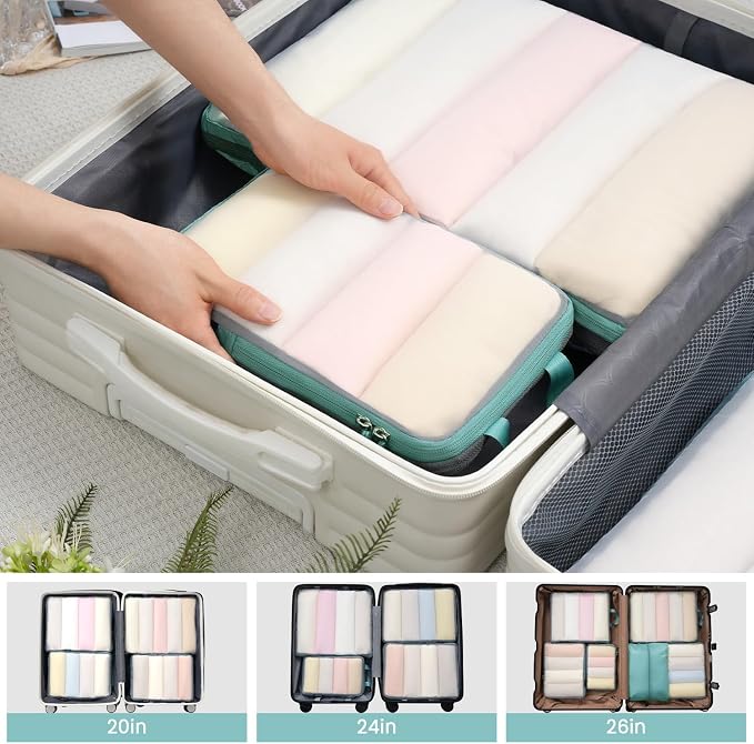 BAGAIL 6 Set Ultralight Compression Packing Cubes Packing Organizer for Travel Accessories Luggage Suitcase Backpack - Image 7