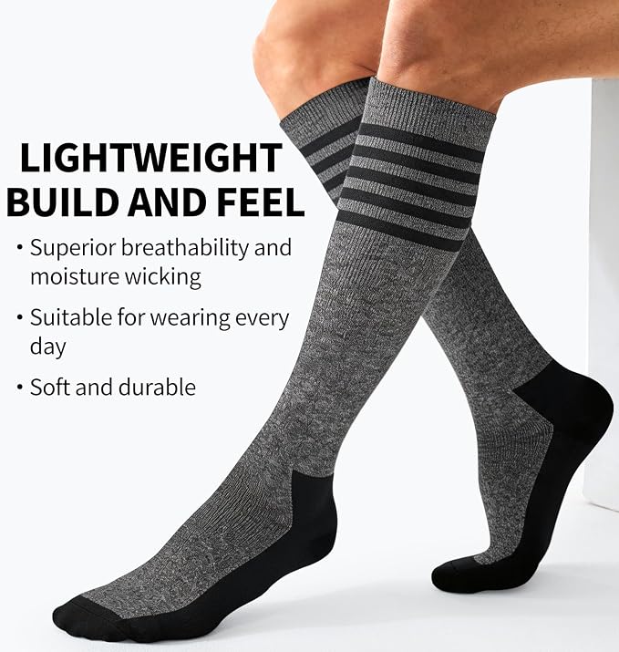 Compression Socks for Women & Men (3 pairs) - Best Support for Nurses, Running, Hiking, Recovery & Flight Socks - Image 5