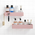 Kitsure Shower Caddy Adhesive, Stylish Shower Organizer, Large, Pink | 2 Pack Shower Shelf for Inside Shower, 100% Rustproof Metal Shelves, No-Drill Bathroom Organizers and Storage by Kitsure