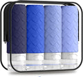 Silevoler Travel Bottles for Toiletries, TSA-Approved Travel Size Container | Woven Pattern BPA Free Silicone Leak Proof Refillable Liqus Shampoo And Conditioner Essentials Toiletry Bottles(Blue) by Silevoler