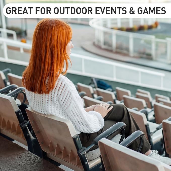 Inflatable Stadium Seat Cushion: Portable & Lightweight Airplane Seat Cushion - Ideal for Office Chairs, School Bleachers, Stadium Seats, Wheelchairs, Ergonomic Travel Air Pad - Image 7