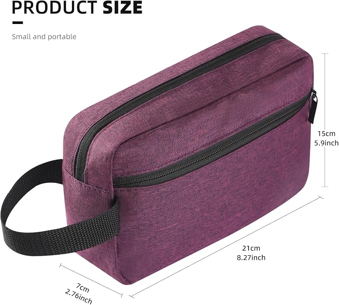 Icramsy Travel Toiletry bag Toiletry bag for women men Hanging Cosmetic bag Travel accessories for Women Men (Deep purple) - Image 2