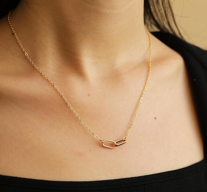 RZKING Golden Necklace for Women, Dainty Butterfly Heart Bow Rose Necklace, Gifts for Best Friend Sister Mom Girlfriend, Graduation Chritmas Birthday Anniversary Thank You Gifts - Image 6