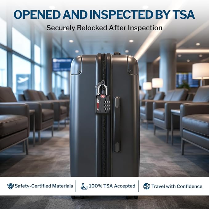 Forge TSA Approved Luggage Locks - Black 2 PK - Image 7