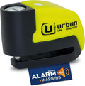 URBAN UR6 Hi-Tech Motorcycle Disc Lock with Smart Alarm | Best Value | 120dB, LED, Warning, A+ Sensitivity, Truly Waterproof, Long-Life CR2 Battery, Carried Locked, Bike Anti Theft Wheel Brake Locks by UrbanSecurity