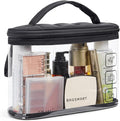 BAGSMART TSA Approved Toiletry Bag, Clear Makeup Cosmetic Bag Organizer, Quart Size Travel Bag for Toiletries, Carry-on Travel Accessories Essentials, 1 Pack-Black by BAGSMART