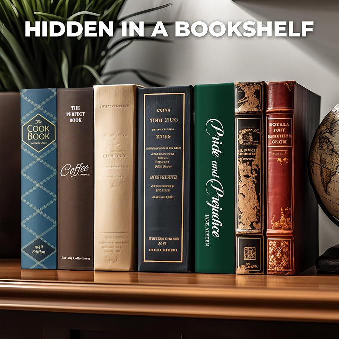 Book Safe with Combination Lock, Hidden Safe (9.5 x 6.2 x 2.2 Inch) with Fireproof Bag, Secret Diversion Safe, Hollow Book Box Hidden Storage, Money Safe Box for Cash (Pride and Prejudice) - Image 5