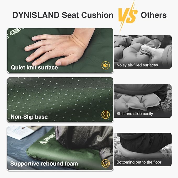 ONETIGRIS Inflatable Seat Cushion, Lightweight Waterproof Seat Pad | Lightweight waterproof inflatable cushion for camping, stadiums, travel, office chairs, car seats and outdoor events - Image 6
