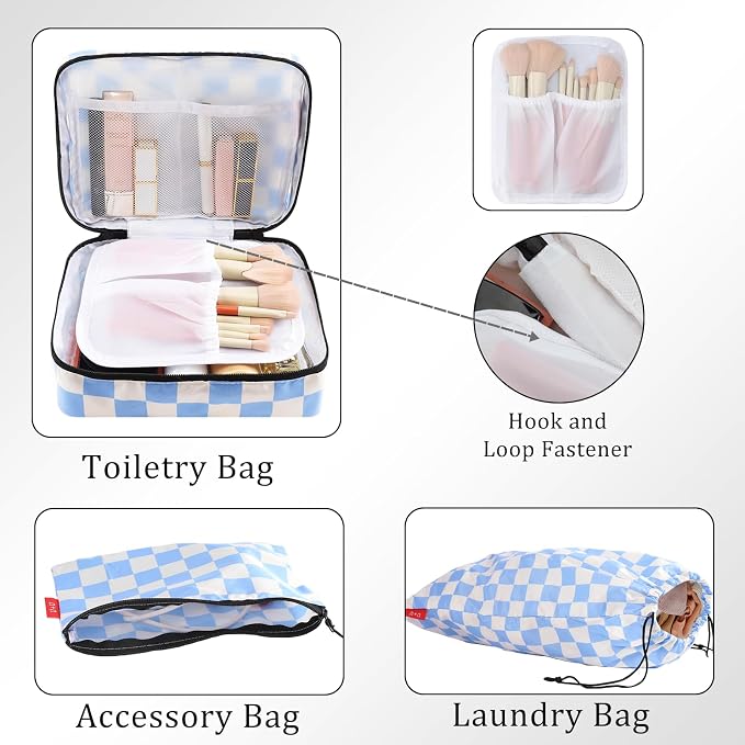 U+U 8 Set Compression Packing Cubes - Ultralight Travel Organizers - Image 4
