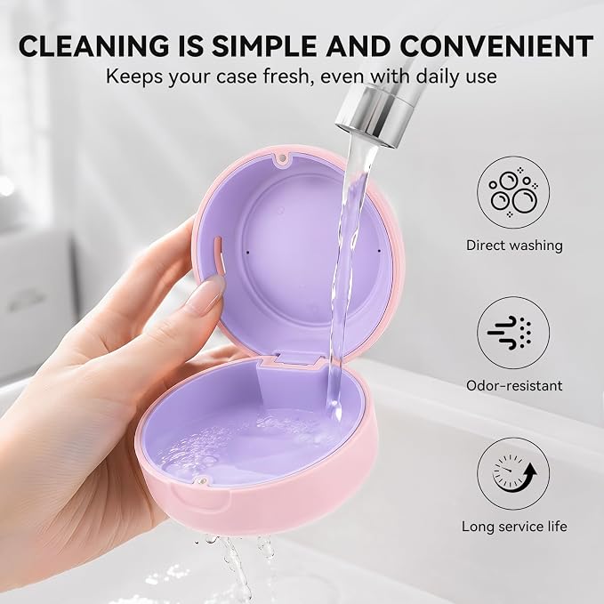 Portable Vent Denture Bath Case Soft Buffer Holder for Travel False Teeth | Safe material, removable silicone pad for hygienic use, multi-scene use, pocket fit for home, journeys & daily oral storage - Image 7