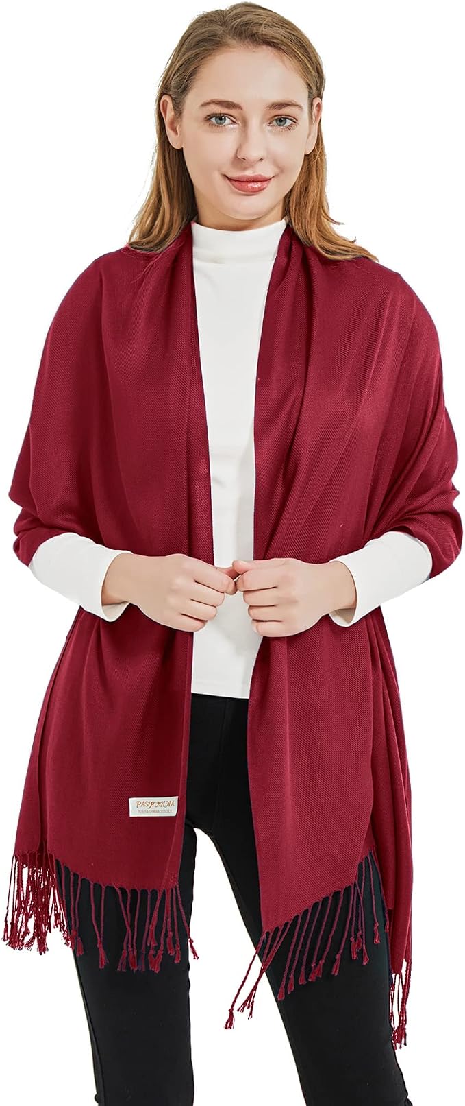 Soft Silky Pashmina Shawl Wraps Solid Colors Scarf for Wedding Evening Dresses - Image 4