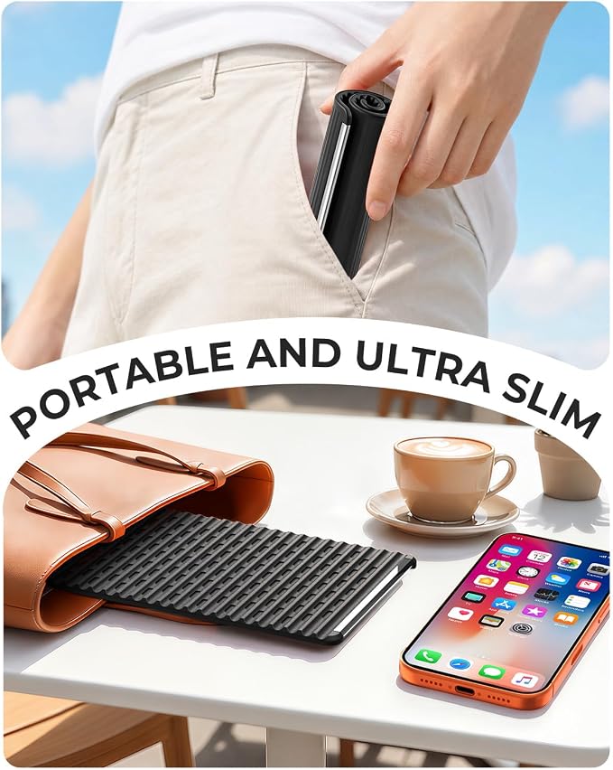 2026 Airplane Phone Holder, Flexible Silicone Portable Phone Stand | Foldable for Desk Bed Office, Travel Essentials Hands Free Mount for iPhone Tablet Laptop,Anti-Slip & Scratch-Resistant - Image 4