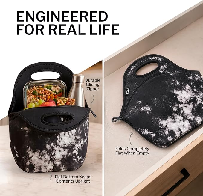 Built Gourmet Getaway Neoprene Lunch Bag - Nightfall Tie Dye - Image 6