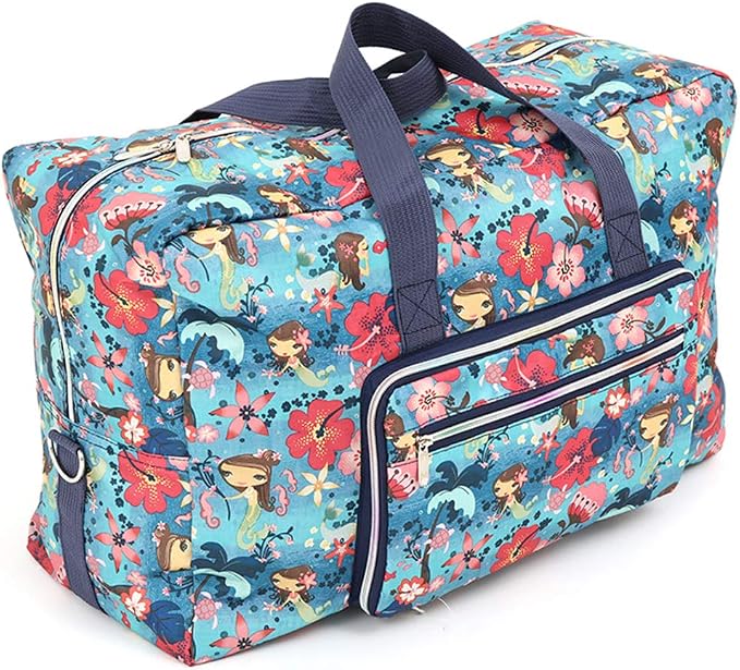 22" Foldable Large Travel Duffel Duffle Bag Sports Gym Tote Bag For Women Overnight Carryon Weekend Bag Shoulder Bag Water Resistant - Image 2