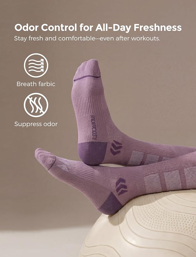 Momcozy Compression Socks for Women, 20-30 mmHg for Flying, Travel & Sports | 20-30 mmHg option: Enhanced support with zoned compression, Lycra fiber for lasting elasticity, silver-infused for freshness - Image 5