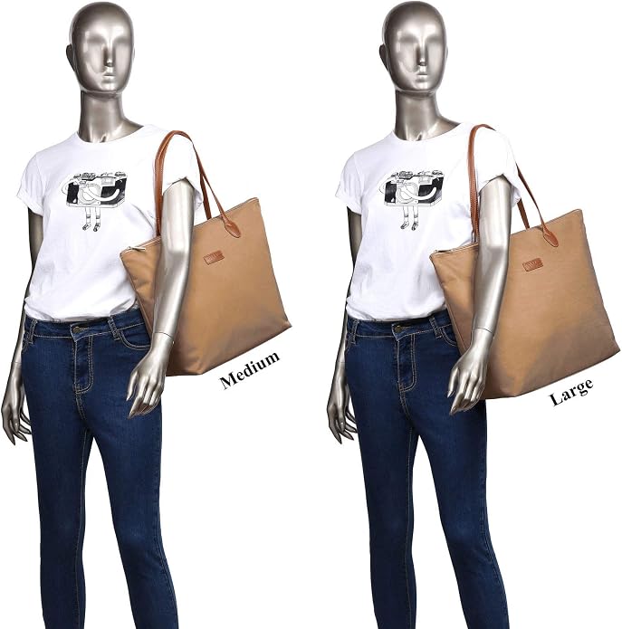 Water Resistant Light Weight Nylon Tote Bag Handbag - Image 2