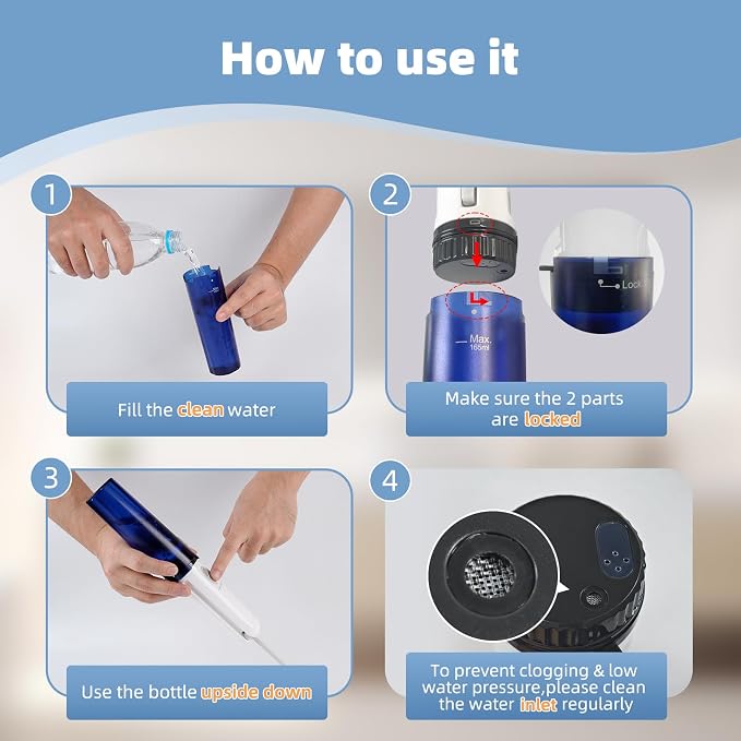Hibbent 2 Pack Portable Bidet for Travel, High Pressure Handheld Electric Bidet Sprayer for Women & Men, Personal Hygiene Cleaning, Soothing Postpartum Care, Blue - Image 9