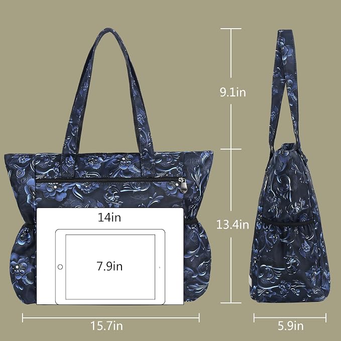 CLOUDMUSIC Shoulder Tote Bag For Nurses Teachers Work Gym Travel Beach Women With Large Capacity Waterproof - Image 6