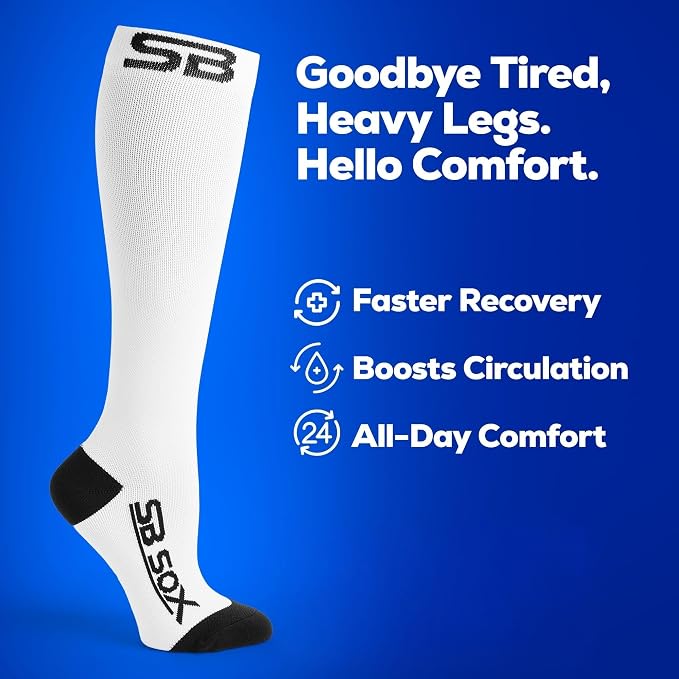 SB SOX Compression Socks for Men & Women (20-30mmHg) | Best Quality Compression Socks for Flying, Medical, Sports, Wide Calf Fit, Pregnancy, and Daily Wear. Trusted since 2016. - Image 3