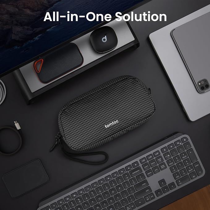tomtoc Electronics Organizer Travel Case Performance, Cable Tech Pouch | Water Resistant Accessories Bag Carry Storage for Cord, Phone, Cables, Airpods, USB Flash Drive, Daily Items - Image 3