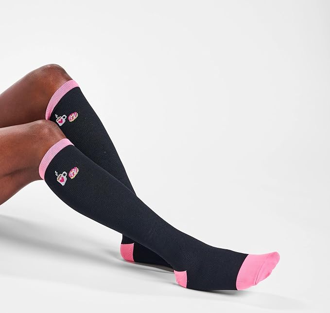 Nurse Mates 3 Pack Women's Compression Socks | 12-14 mm/Hg | Reduce Swelling | Improve Circulation | One Size | 3 Pair - Image 3
