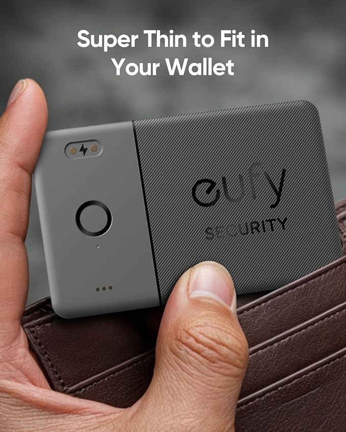 eufy Security SmartTrack Card E30 (Black, 1-Pack), Rechargeable, Works with Apple Find My (iOS Only), Bluetooth Tracker, Perfect for Wallet, Passport, and Laptop, Water Resistant - Image 7