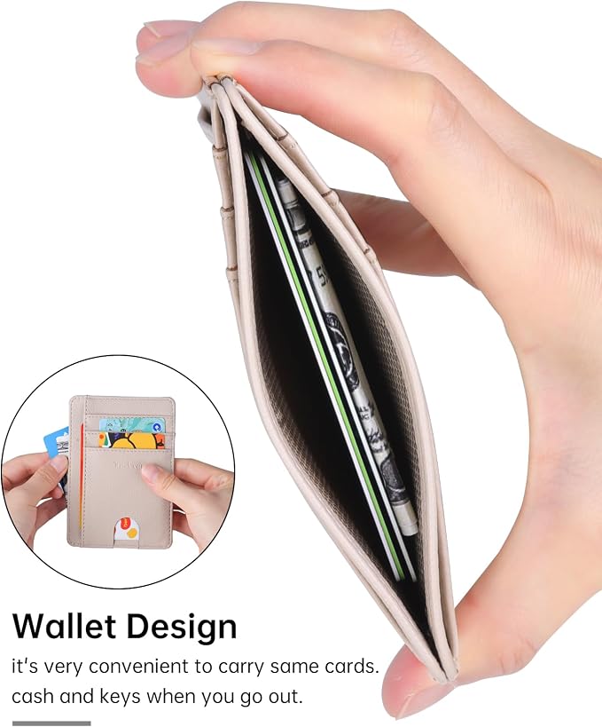 Teskyer Slim Minimalist Wallet for Men, RFID Front Pocket Card Holder | Ultra Slim Front Pocket Design, 8 Card Slots, RFID Protection, Smooth Faux Leather for Everyday Carry - Image 7