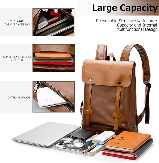 Anti Theft Laptop Backpack for Men Women, Lightweight Travel Bag | Lightweight business backpack, laptop storage and anti-theft travel styling support commute, campus and daily trips - Image 5