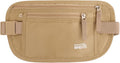 Small Unisex Money Belt For Men and Women, Slim Passport Holder RFID Blocking Travel Essentials Pouch with Adjustable Strap Small Waist Pouch for Workout Running Travelling Hiking(Beige) by paissit