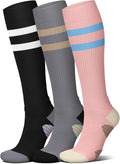 4 Pairs Compression Socks for Women Circulation-Best Support for Nurses,Running,Athletic,Travel by Iseasoo
