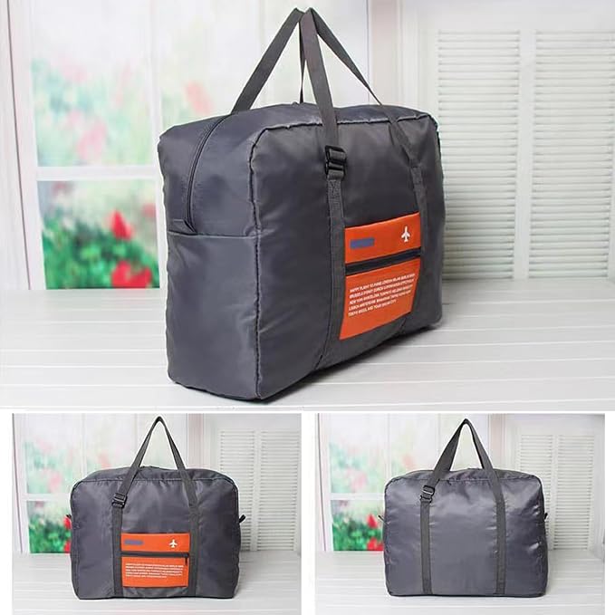 Travel Bag Spirit Airlines Personal Item Bag 18x14x8 Foldable Travel Duffel Bag Tote Carry on Luggage Duffle Overnight for Women and Men (Orange) - Image 9