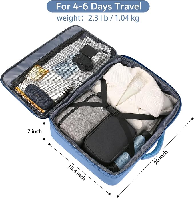 MATEIN Carry on Backpack with Hide Away Shoulder Strap for Travel, Blue | Expandable Big Backpack, Airline Approved, Large Hiking Daypack with 2 Handles, Gifts for Traveler Women - Image 4